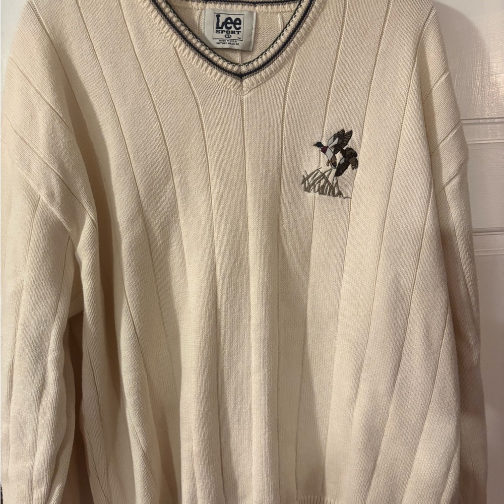 Vintage 1990s Lee Sport Sweater Vest V-Neck Size XL